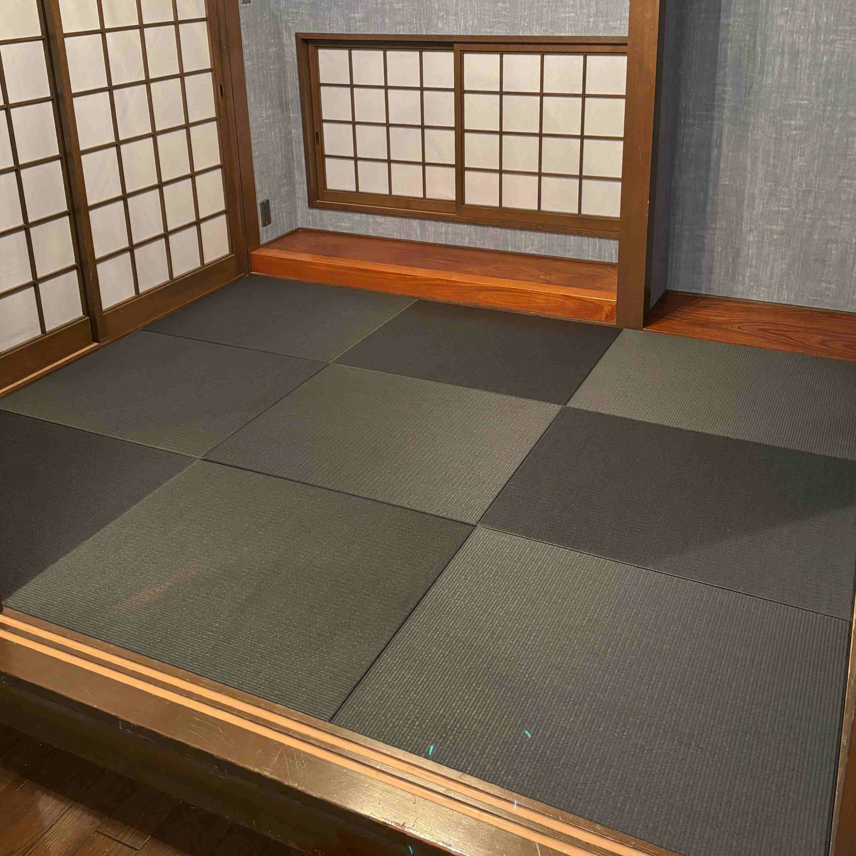 墨染色 清流（和紙表）フローリング用 置き畳 82cm×82cm×厚み15mm