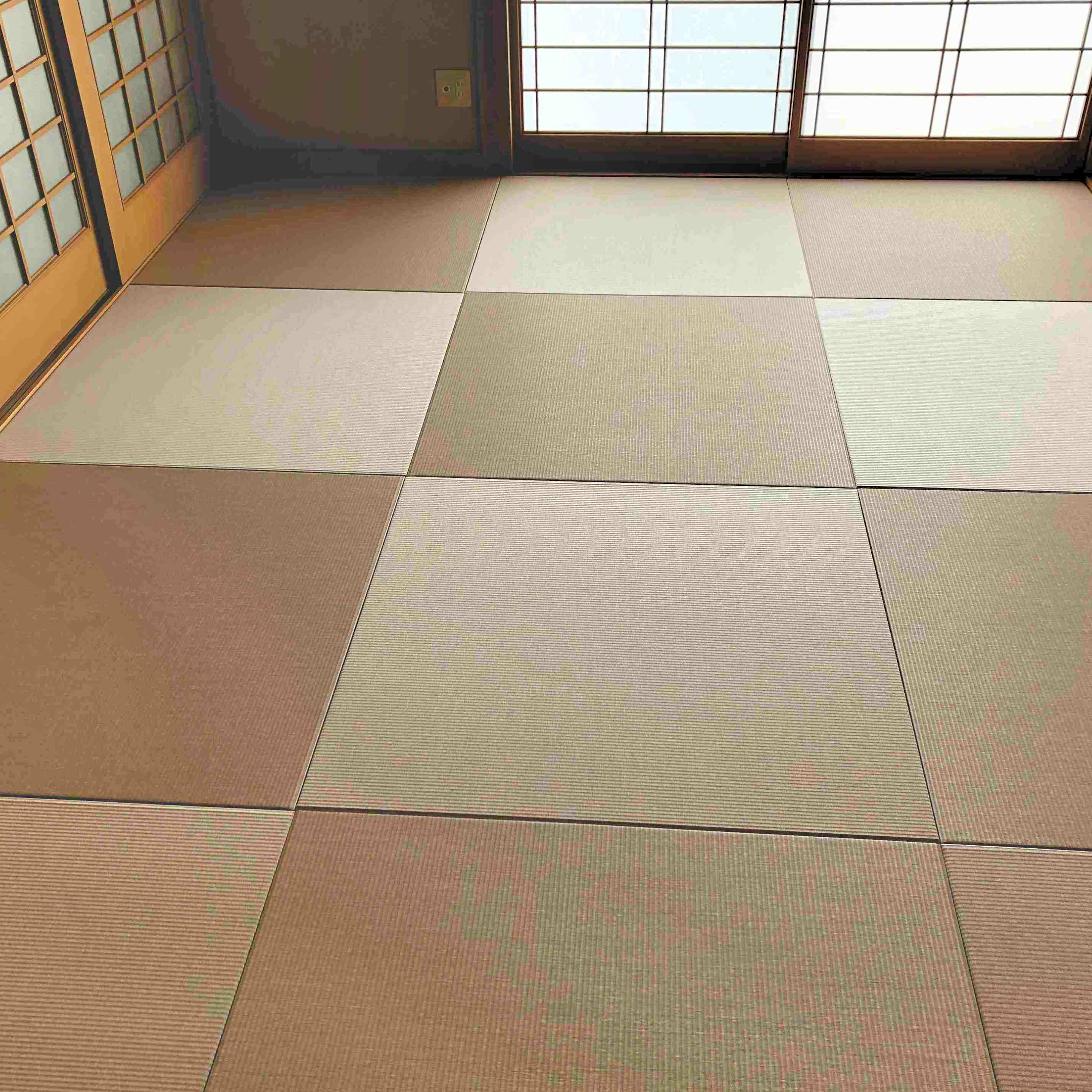灰桜色 清流（和紙表）フローリング用 置き畳 82cm×82cm×厚み15mm