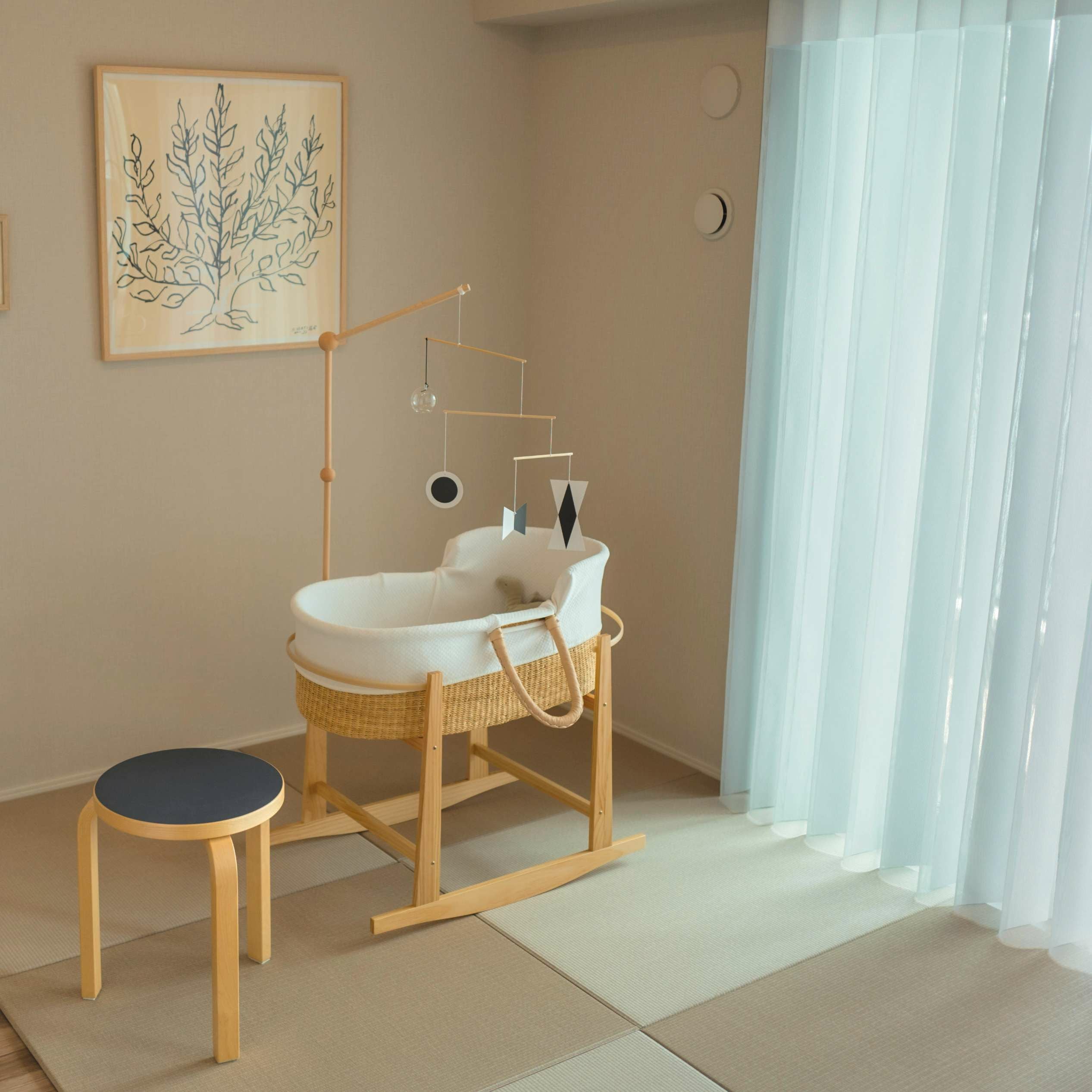灰桜色 清流（和紙表）フローリング用 置き畳 82cm×82cm×厚み15mm