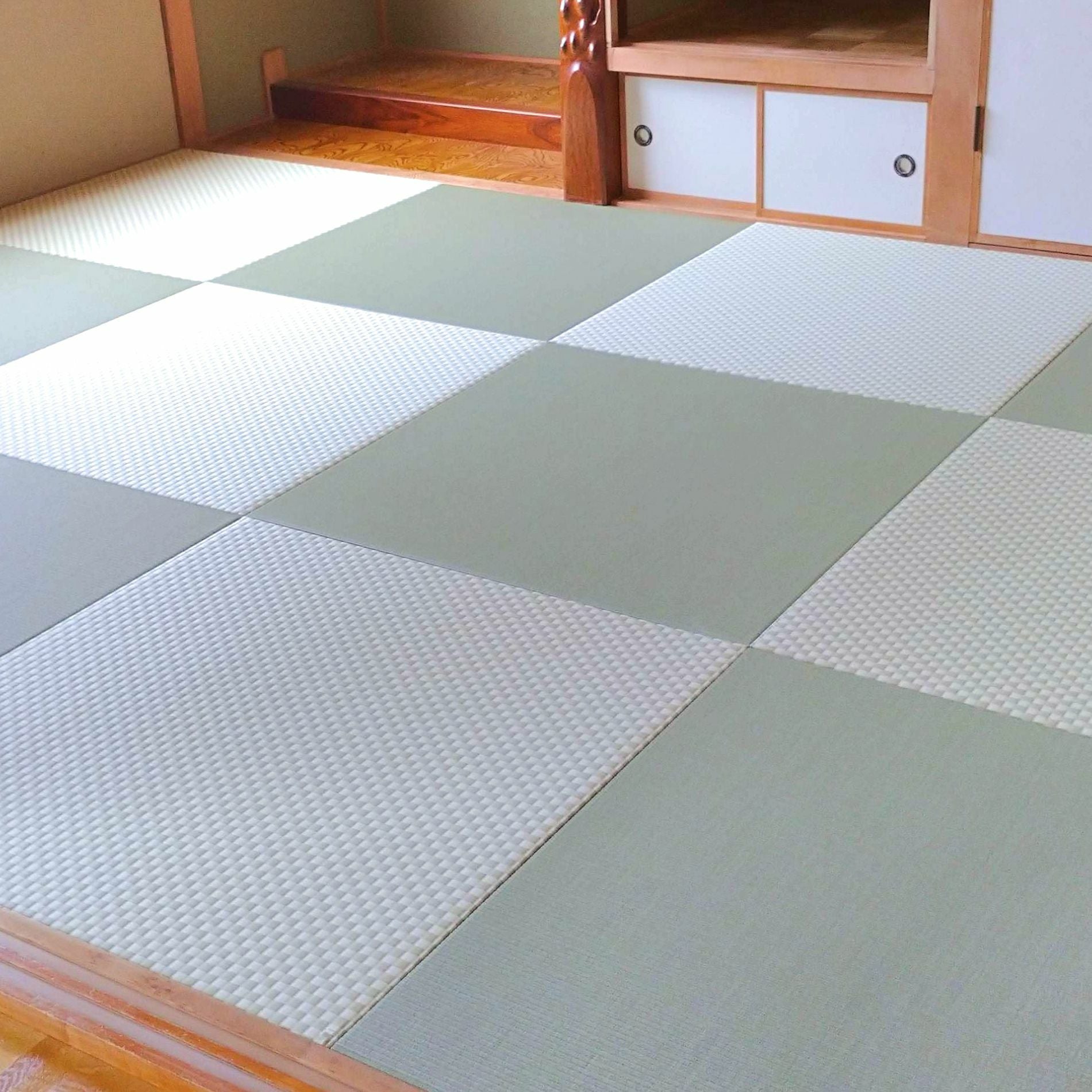 美草(MIGUSA)　市松-グリーン　82cm×82cm×15mm